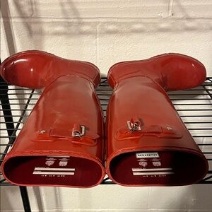 Hunter Women's Glossy Red Rain Boots